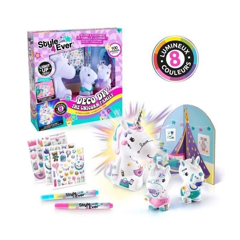 La Famille Licorne, Figurines de Maman licorne lumineuse et des deux b