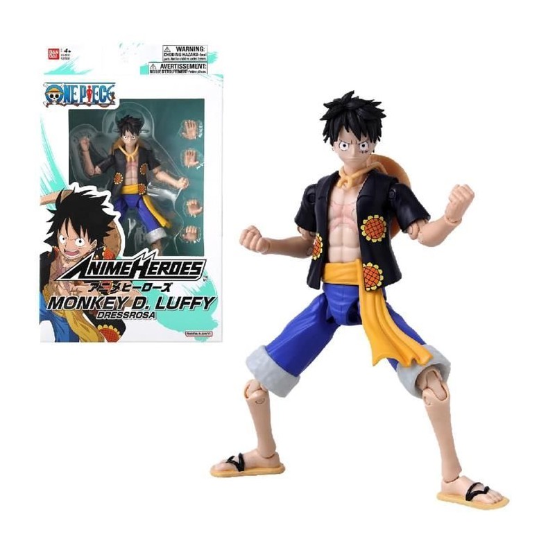 Figurine Anime Heroes - Bandai - One Piece - Luffy (Dressrosa) - 17 cm Figurine Anime Heroes - Bandai - One Piece - Luffy (Dressrosa) - 17 cm