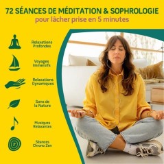 Galet Zen - MORPHEE - 72 séances de 5 min - Méditation & Sophrologie - Écouteurs Inclus - Audio FR