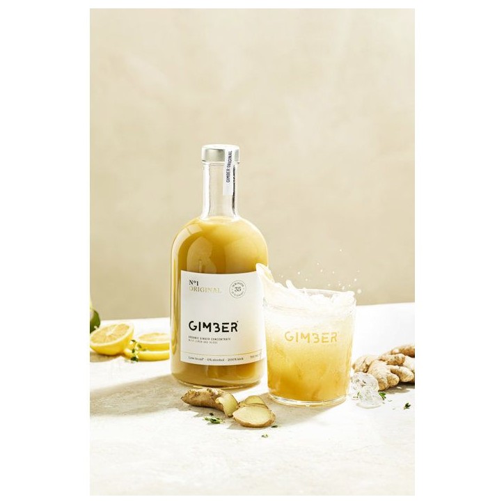 Gimber - N°1 - Original - Concentré de gingembre biologique avec citron et herbes - 700 ml - Bio Gimber - N°1 - Original - Concentré de gingembre biologique avec citron et herbes - 700 ml - Bio