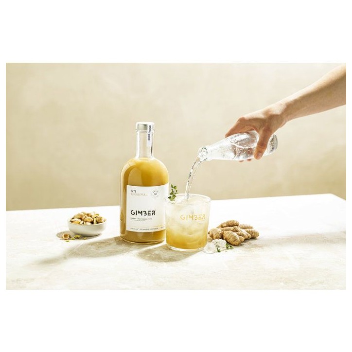 Gimber - N°1 - Original - Concentré de gingembre biologique avec citron et herbes - 700 ml - Bio Gimber - N°1 - Original - Concentré de gingembre biologique avec citron et herbes - 700 ml - Bio