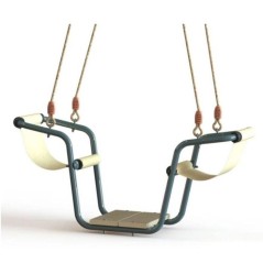 Portique en bois - 3 agres avec toboggan - AMILY - ALEO BY TRIGANO
