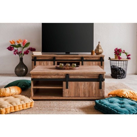Table basse - MARRAKESCH - Rectangulaire - Chene - 100 x 40 x 60 cm