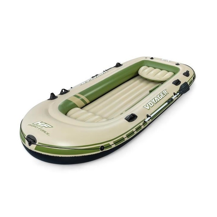 BATEAU GONFLABLE VOYAGERA© X4 SET HYDRO-FORCEA©, 350 X 145 CM, 4 ADULTES