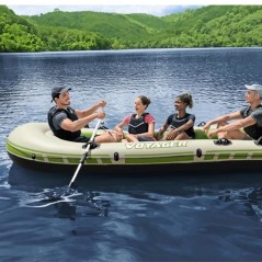 BATEAU GONFLABLE VOYAGERA© X4 SET HYDRO-FORCEA©, 350 X 145 CM, 4 ADU