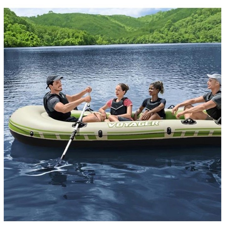 BATEAU GONFLABLE VOYAGERA© X4 SET HYDRO-FORCEA©, 350 X 145 CM, 4 ADULTES