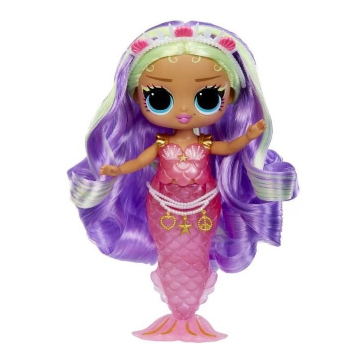 L.O.L. Surprise! Tweens - Sirene Cléo - Poupée avec queue de sirene qui change de couleur, Nageoire mobile, Accessoires - 4 an