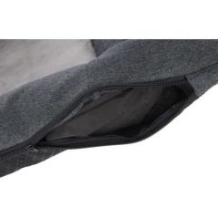 KERBL - Matelas mémoire de forme L - 80 x 55 x 9 cm - Coussin PLATIN ORTHO - Gris -