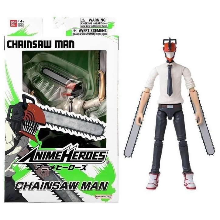 BANDAI - Anime Heroes - Chainsaw Man - Figurine Anime Heroes 17 cm - Chainsaw Man - 37026