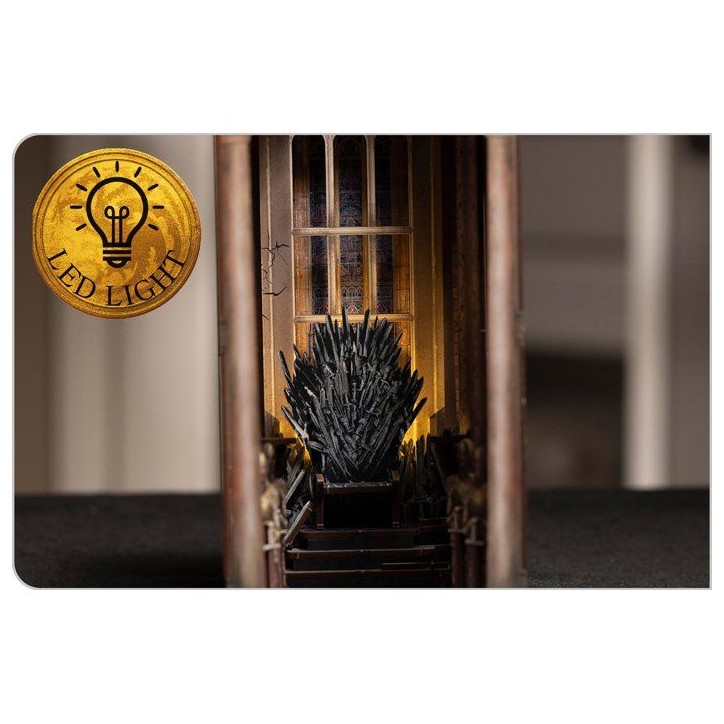 Book Nook - Kit DIY a construire Maquette 3D Serre Livre - REVELL - Tiny Adventures - Game of Thrones - Le trône de fer - LED Book Nook - Kit DIY a construire Maquette 3D Serre Livre - REVELL - Tiny Adventures - Game of Thrones - Le trône de fer - LED