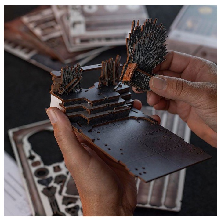 Book Nook - Kit DIY a construire Maquette 3D Serre Livre - REVELL - Tiny Adventures - Game of Thrones - Le trône de fer - LED Book Nook - Kit DIY a construire Maquette 3D Serre Livre - REVELL - Tiny Adventures - Game of Thrones - Le trône de fer - LED