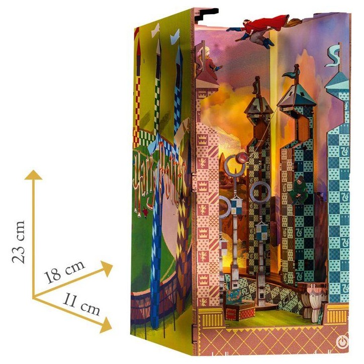 Book Nook - Kit DIY a construire Maquette 3D Serre Livre - REVELL - Tiny Adventures - Harry Potter - Terrain de Quidditch - LED Book Nook - Kit DIY a construire Maquette 3D Serre Livre - REVELL - Tiny Adventures - Harry Potter - Terrain de Quidditch - LED