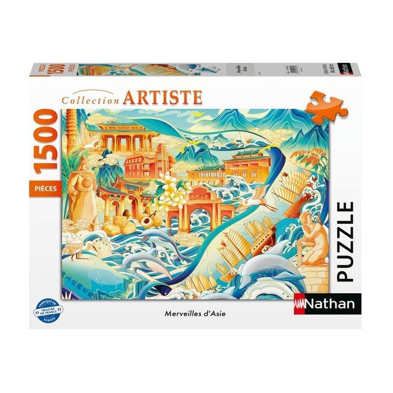 Nathan Editions - 016182 - Puzzle 1500 pieces - Les Merveilles d'Asie