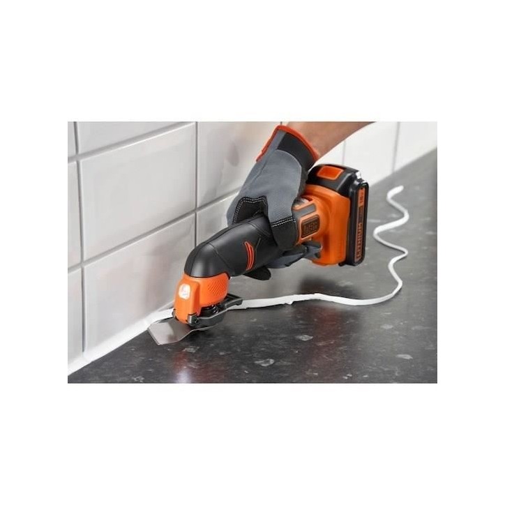 Outil multifonction BLACK+DECKER BDCOS18D1K-QW 18V lithium - 20 accessoires - avec batterie et chargeur Outil multifonction BLACK+DECKER BDCOS18D1K-QW 18V lithium - 20 accessoires - avec batterie et chargeur