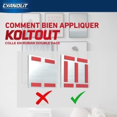 Ruban adhésif double face - CYANOLIT - Koltout ruban XXL - 2.5 x 49 m