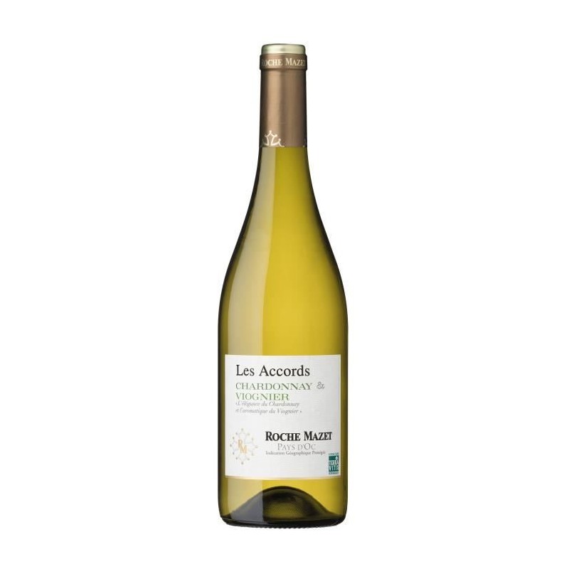 Les Accords Roche Mazet 2025 Viognier Chardonnay Pays d'Oc - Vin blanc