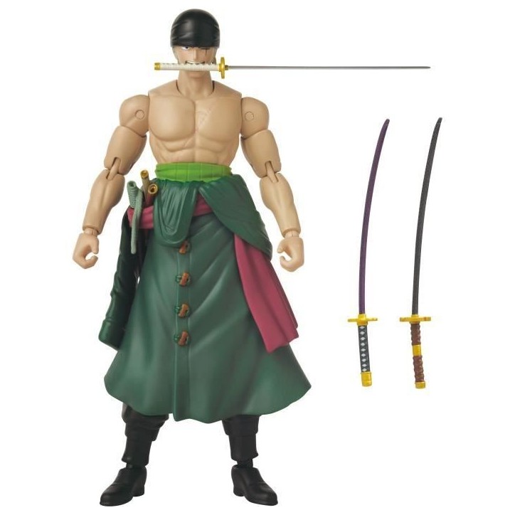Figurine Anime Heroes - BANDAI - One Piece Zoro Style 3 épées 17 cm - 16 points d'articulation Figurine Anime Heroes - BANDAI - One Piece Zoro Style 3 épées 17 cm - 16 points d'articulation