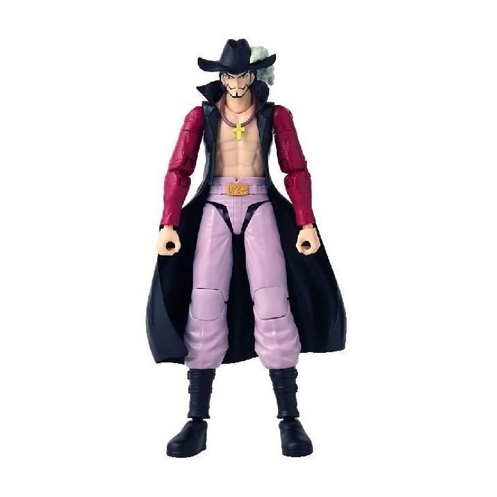 Figurine Anime Heroes articulée - BANDAI - One Piece - Dracule Mihawk oeil de Faucon - 17 cm