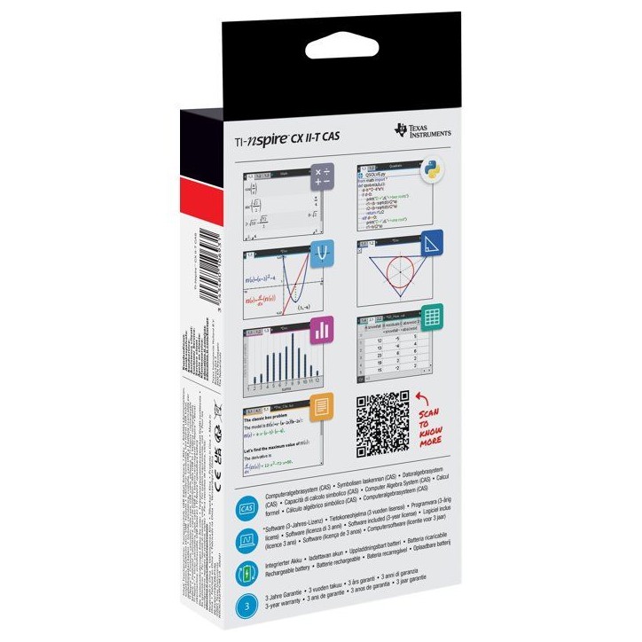 Calculatrice graphique - TEXAS INSTRUMENTS - TI-Nspire CX CAS II-T - Noir Calculatrice graphique - TEXAS INSTRUMENTS - TI-Nspire CX CAS II-T - Noir