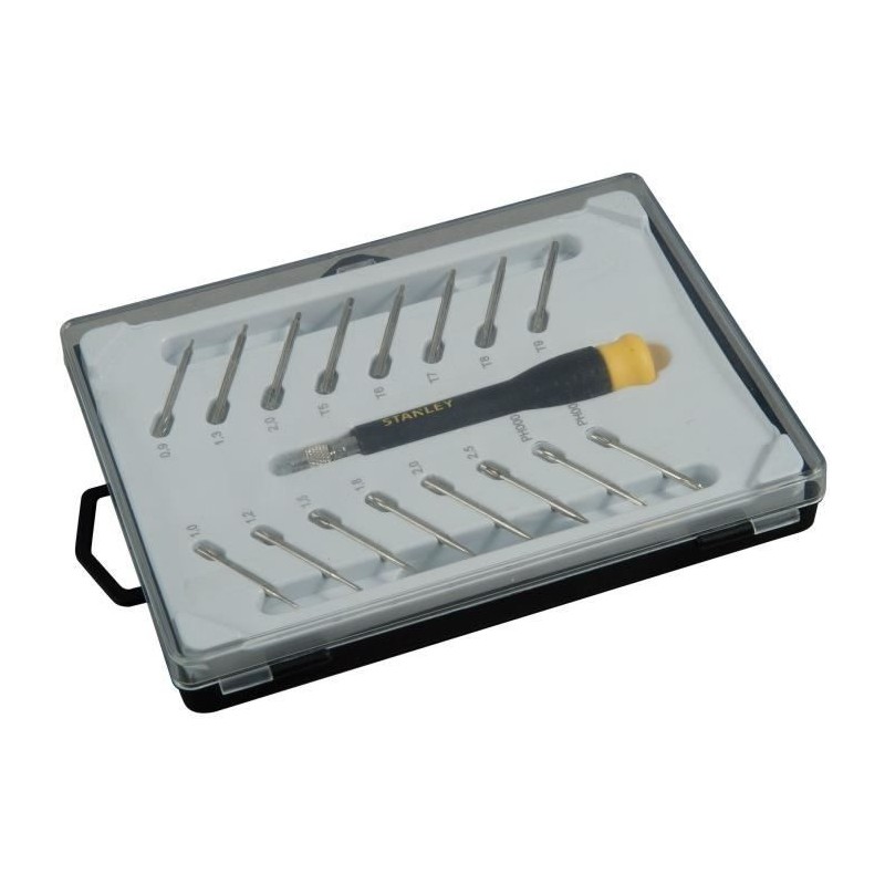 Jeu de 16 Micro Tournevis Multilames - STANLEY - STHT0-62633 - Fente +