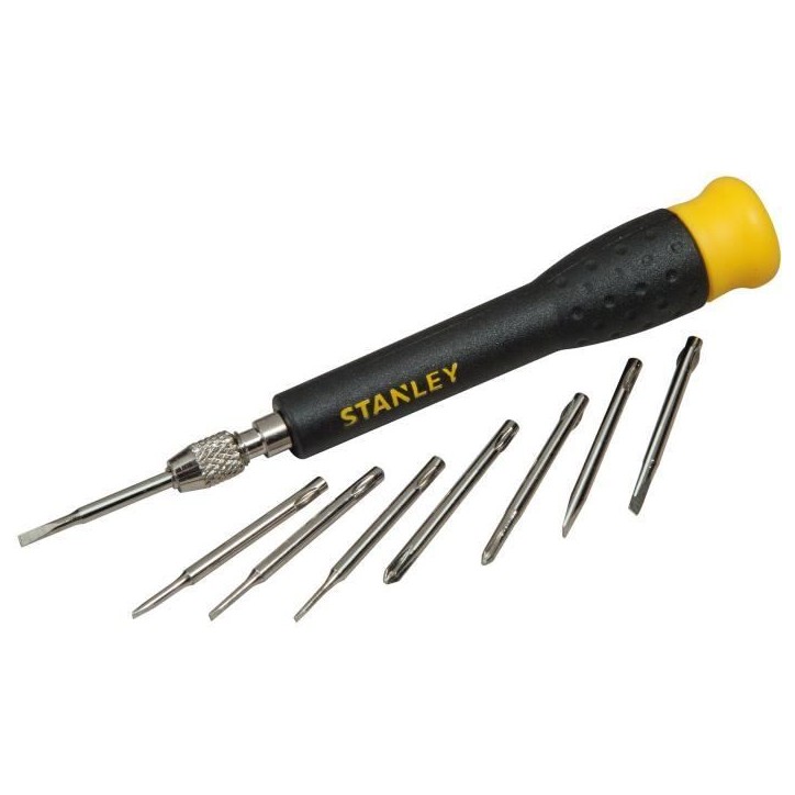 Jeu de 16 Micro Tournevis Multilames - STANLEY - STHT0-62633 - Fente + Phillips + Hexagonal + Torx Jeu de 16 Micro Tournevis Multilames - STANLEY - STHT0-62633 - Fente + Phillips + Hexagonal + Torx