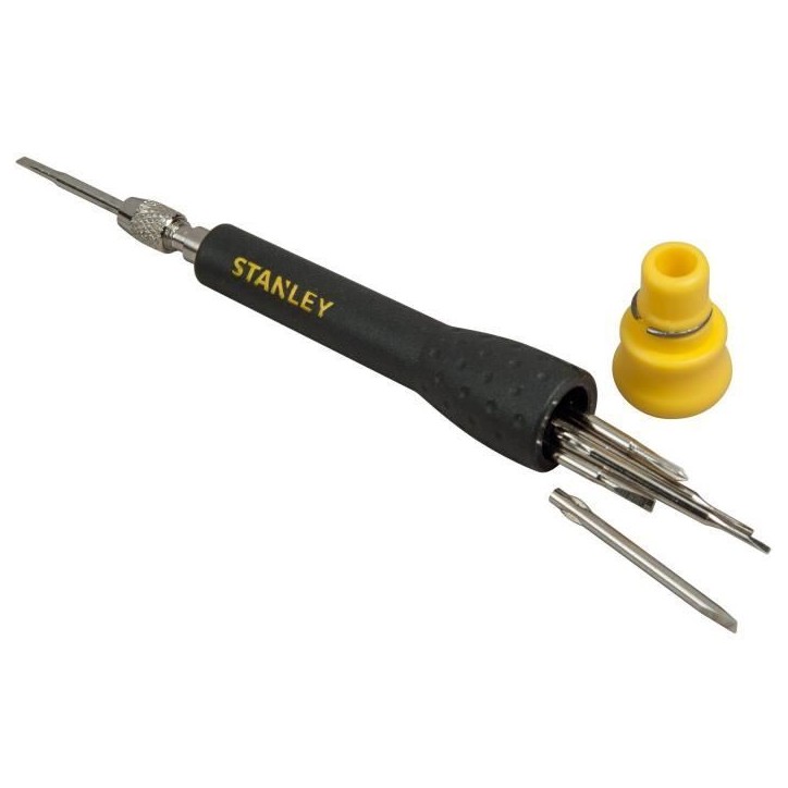 Jeu de 16 Micro Tournevis Multilames - STANLEY - STHT0-62633 - Fente + Phillips + Hexagonal + Torx Jeu de 16 Micro Tournevis Multilames - STANLEY - STHT0-62633 - Fente + Phillips + Hexagonal + Torx