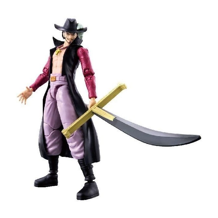 Figurine Anime Heroes articulée - BANDAI - One Piece - Dracule Mihawk oeil de Faucon - 17 cm