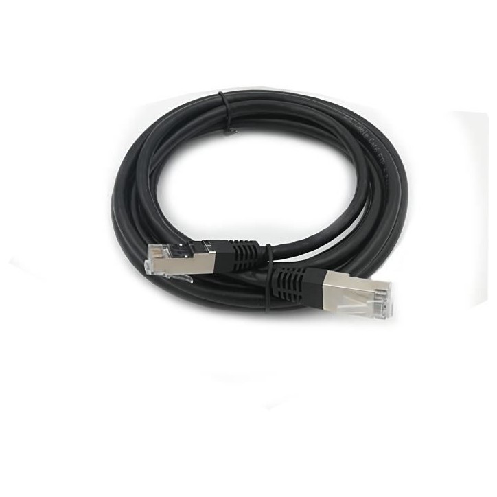 Câble RJ45 - LINEAIRE - PCC6FNE - Cat.6 - Blindé - F/UTP - Noir - 3m