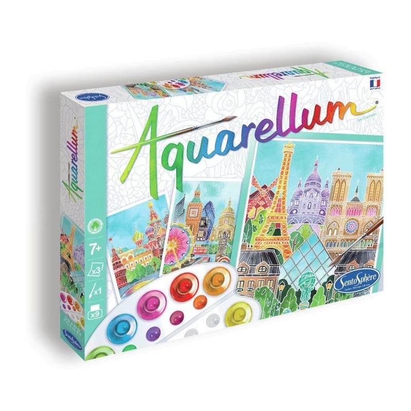 Peinture aquerelle - SENTOSPHERE - Aquarellum - Capitales - 9 couleurs