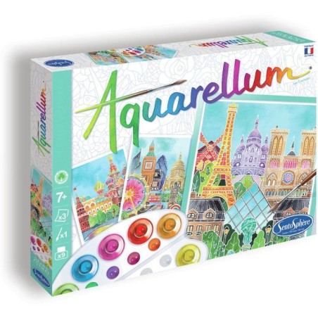 Peinture aquerelle - SENTOSPHERE - Aquarellum - Capitales - 9 couleurs