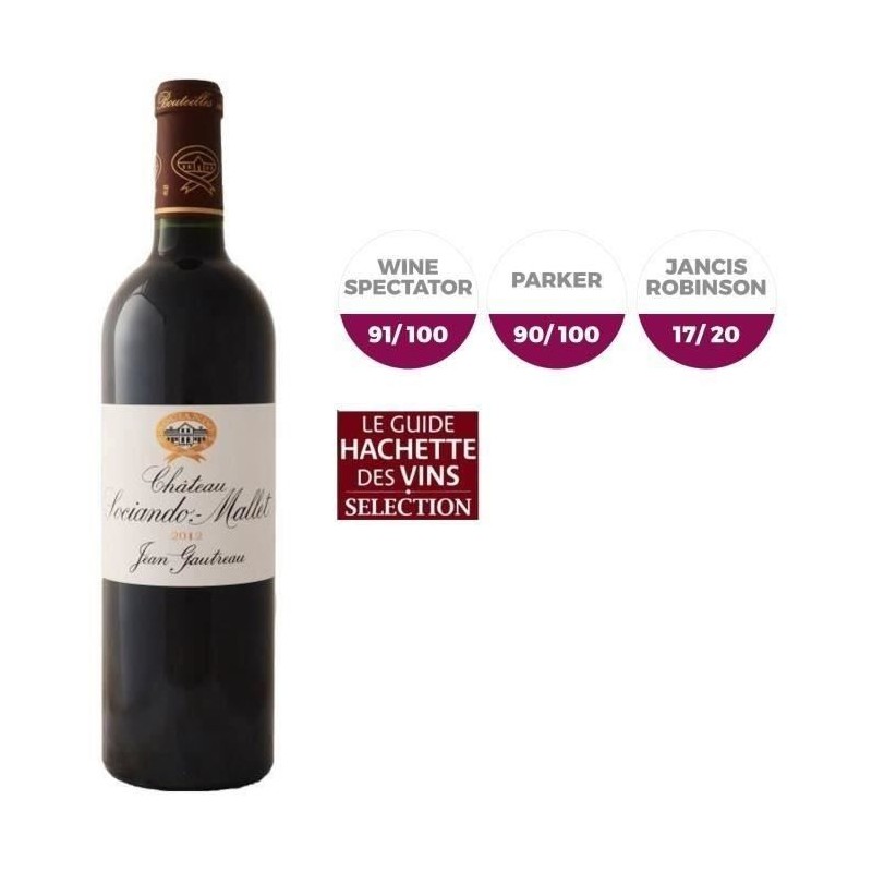 Château Sociando Mallet 2012 Haut-Médoc - Vin rouge de Bordeaux