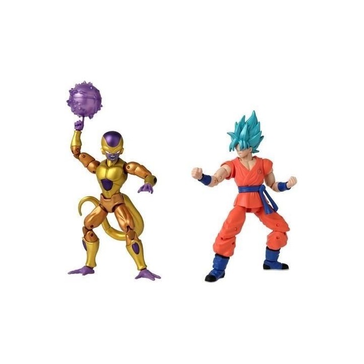 Figurine Dragon Ball Super Dragon Stars 17 cm - Golden Freezer vs Super Saiyan Blue Goku - BANDAI