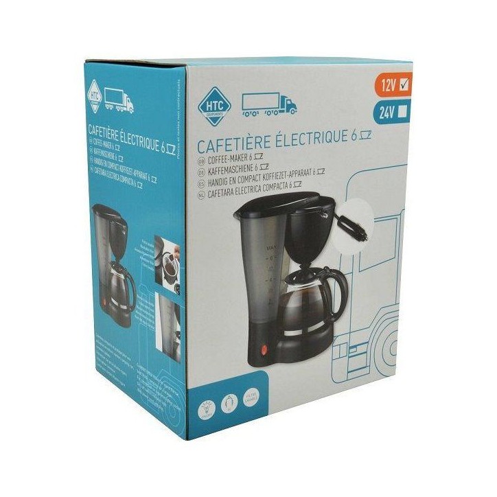 Cafetiere 12V - HTC EQUIPEMENTS- 5/6 tasses - Puissance 170W Cafetiere 12V - HTC EQUIPEMENTS- 5/6 tasses - Puissance 170W