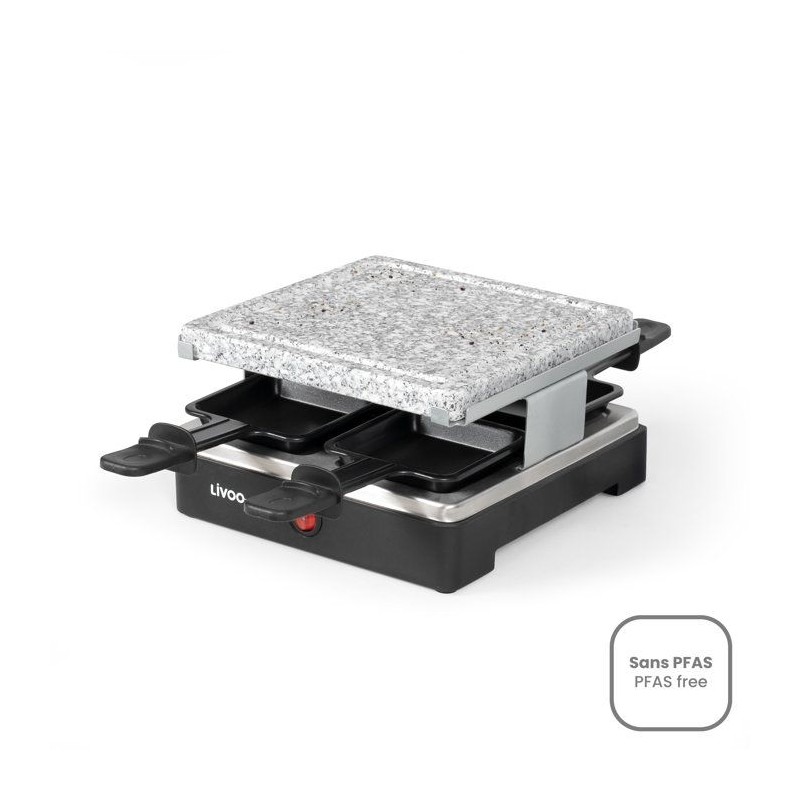 Appareil a raclette - LIVOO - DOC242 - 4 personnes - 600 W - Plateau a