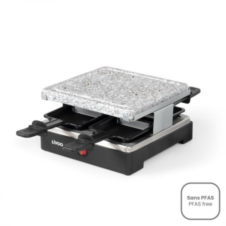 Appareil a raclette - LIVOO - DOC242 - 4 personnes - 600 W - Plateau a