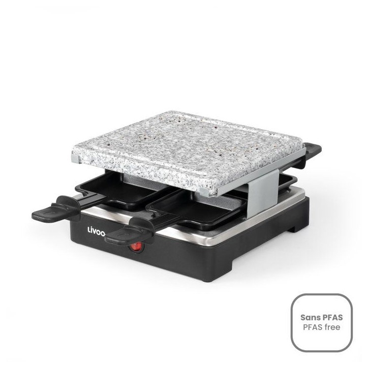 Appareil a raclette - LIVOO - DOC242 - 4 personnes - 600 W - Plateau amobible en granit Appareil a raclette - LIVOO - DOC242 - 4 personnes - 600 W - Plateau amobible en granit