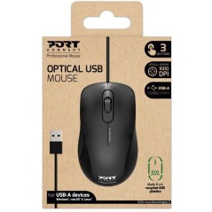 Souris filaire - PORT Designs - 900400-PRO - USB-A - Noir