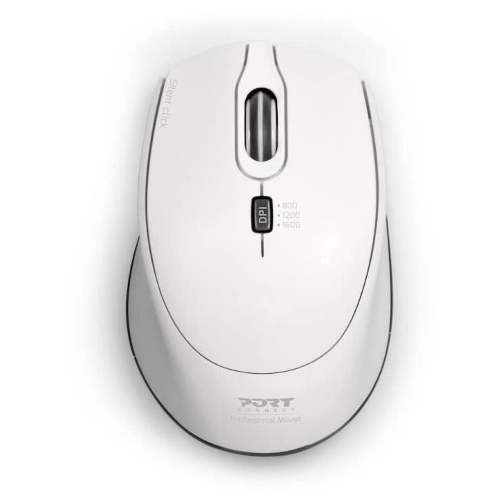 Souris optique sans fil - PORT DESIGNS - PORT Connect SILENT - 2.4 GHz - USB / USB-C - Blanc