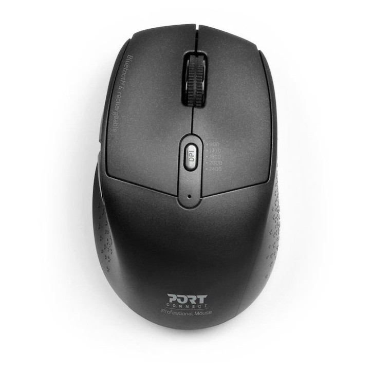 Souris sans fil - PORT Designs - 900715 PRO - Bluetooth & 2.4 GHz - Rechargeable - Noir Souris sans fil - PORT Designs - 900715 PRO - Bluetooth & 2.4 GHz - Rechargeable - Noir