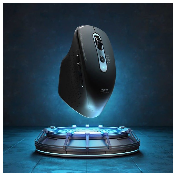 Souris sans fil - PORT DESIGNS - Bluetooth Office Executive rechargeable - 7 boutons - 3200 dpi Souris sans fil - PORT DESIGNS - Bluetooth Office Executive rechargeable - 7 boutons - 3200 dpi