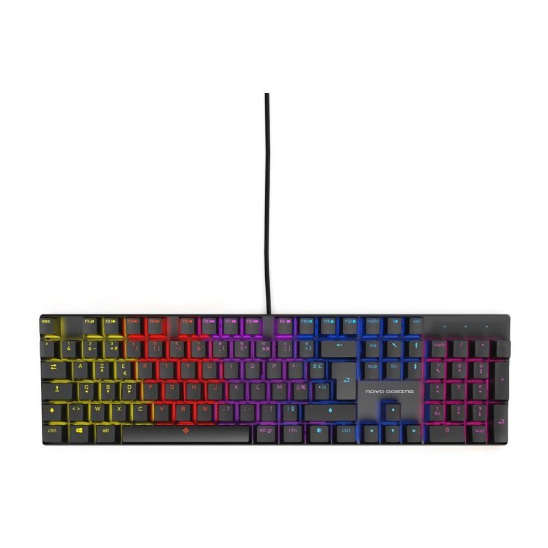 Clavier gamer - Mécanique - Nova Gaming - Hercule - Filaire - LED RGB