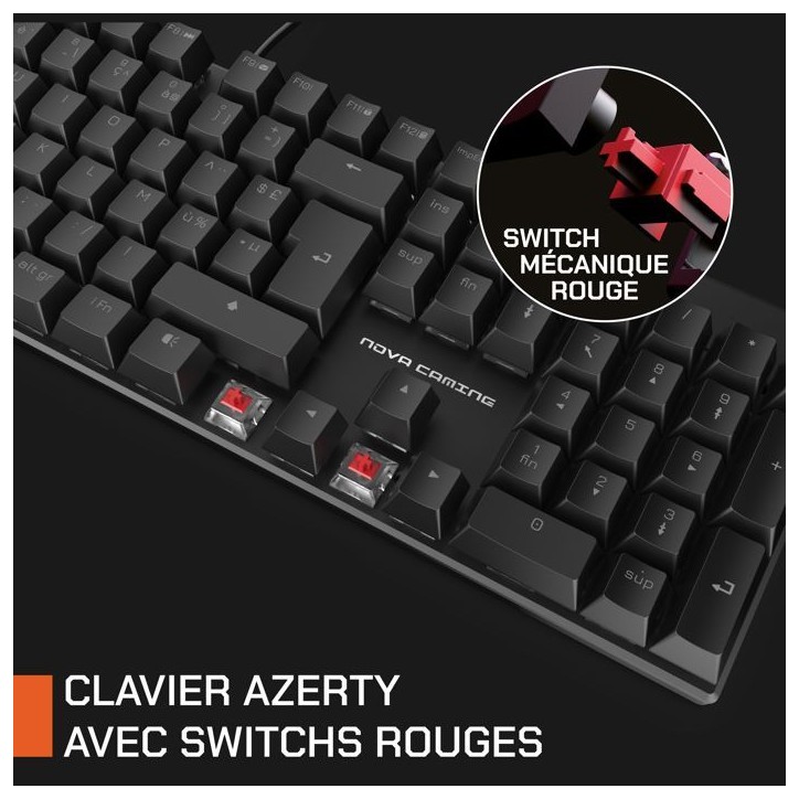 Clavier gamer - Mécanique - Nova Gaming - Hercule - Filaire - LED RGB Clavier gamer - Mécanique - Nova Gaming - Hercule - Filaire - LED RGB