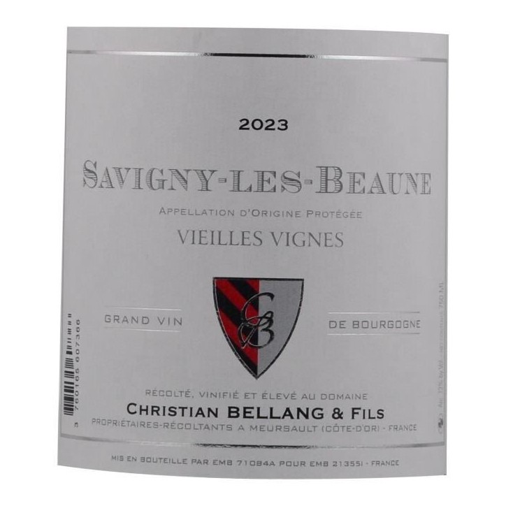 Domaine Bellang Vieilles Vignes 2023 Savigny-les-Beaune - Vin rouge de Bourgogne