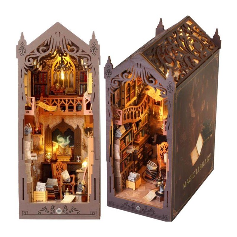 Book Nook - Kit DIY a construire Maquette 3D Serre Livre - Librairie M