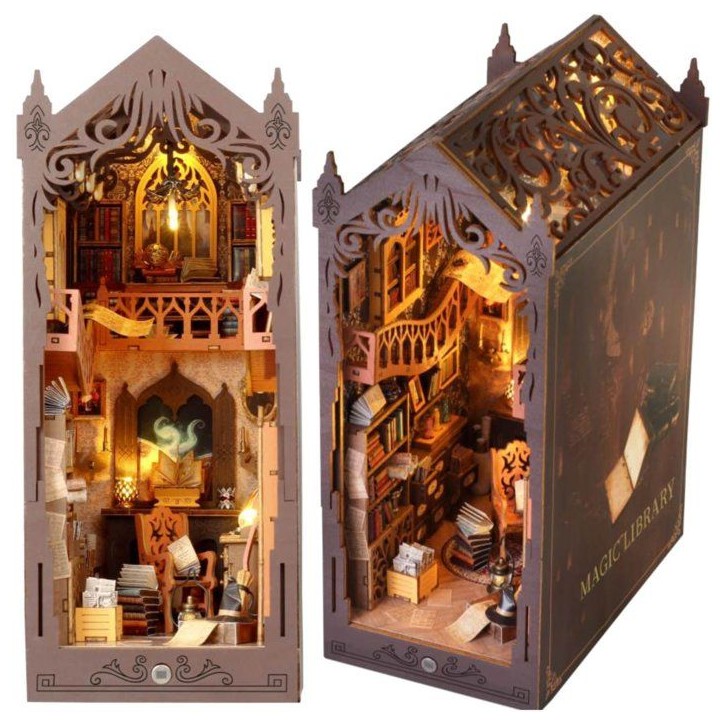 Book Nook - Kit DIY a construire Maquette 3D Serre Livre - Librairie Magique Creanook - 11 x 18 x 26 cm Book Nook - Kit DIY a construire Maquette 3D Serre Livre - Librairie Magique Creanook - 11 x 18 x 26 cm