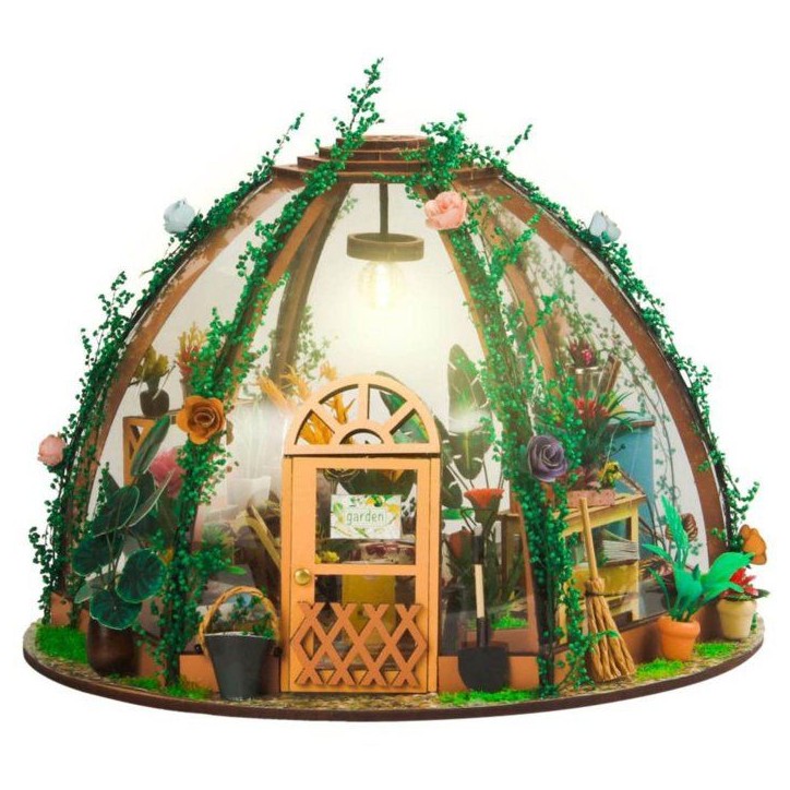 Book Nook - Kit DIY a construire Maquette 3D Serre Livre - Jolie Pergola Green Nook - 22 x 22 x 17 cm Book Nook - Kit DIY a construire Maquette 3D Serre Livre - Jolie Pergola Green Nook - 22 x 22 x 17 cm