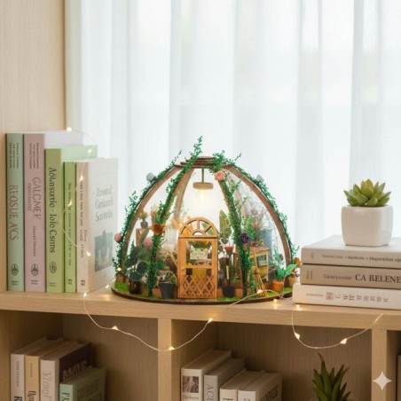 Book Nook - Kit DIY a construire Maquette 3D Serre Livre - Jolie Pergola Green Nook - 22 x 22 x 17 cm