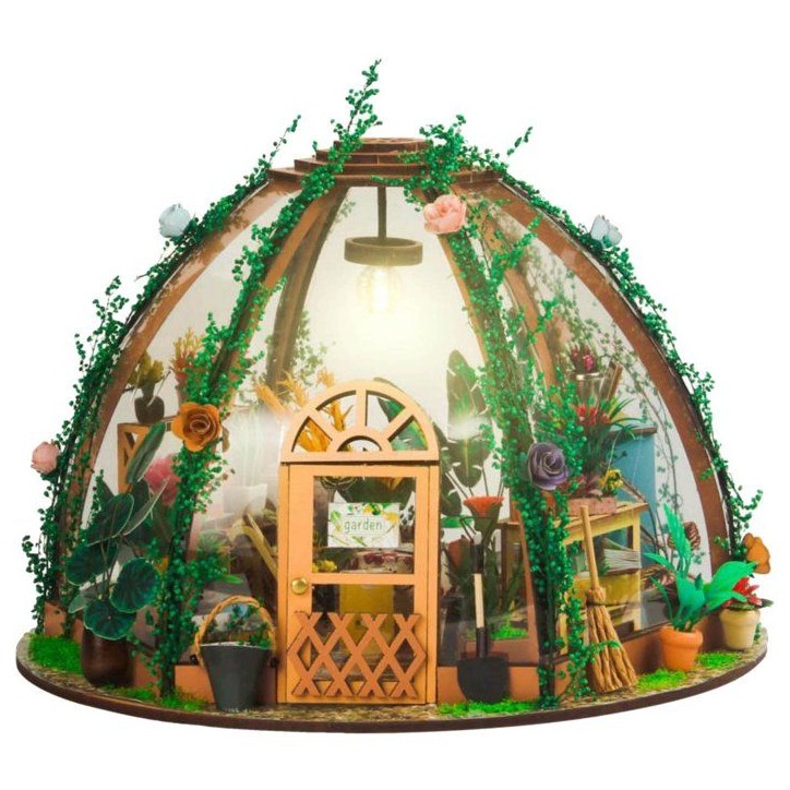 Book Nook - Kit DIY a construire Maquette 3D Serre Livre - Jolie Pergola Green Nook - 22 x 22 x 17 cm Book Nook - Kit DIY a construire Maquette 3D Serre Livre - Jolie Pergola Green Nook - 22 x 22 x 17 cm