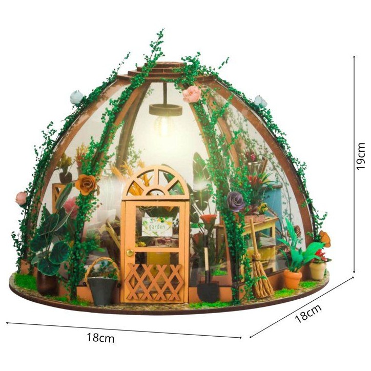 Book Nook - Kit DIY a construire Maquette 3D Serre Livre - Jolie Pergola Green Nook - 22 x 22 x 17 cm Book Nook - Kit DIY a construire Maquette 3D Serre Livre - Jolie Pergola Green Nook - 22 x 22 x 17 cm