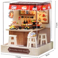 Book Nook - Kit DIY a construire Maquette 3D Serre Livre - Sushi bar C